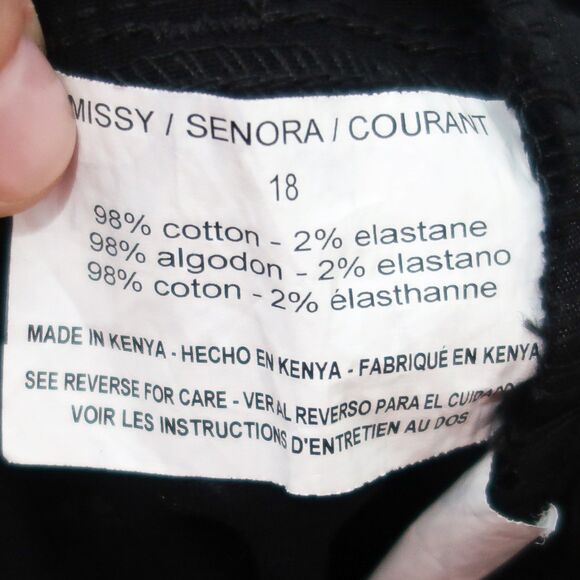 Bandolino Jeans Womens Plus Size 18 Amy Black Straight Casual - Picture 6 of 10